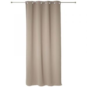 Atmosphera Lot de 2 rideaux occultant lin &agrave; oeillets 135 x 240 cm