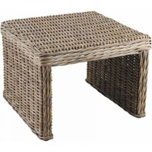 Image de Aubry Gaspard Table d'appoint carrée en poelet gris 60x60x43cm