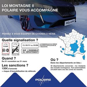 Polaire Chaine neige eco prime 9mm 195/65x15 205/45x17 195/55x16 - Argent