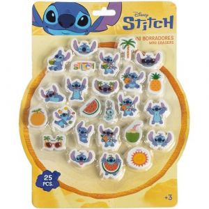 Gommes d&eacute;coratives - CERD&Aacute; LIFES LITTLE MOMENTS - Lot de 25 - Motif Stitch - R&eacute;sidus minimaux