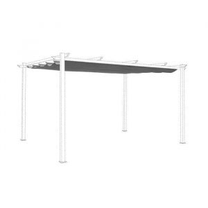 Toile de toit grise pour tonnelle 3x4m Isla - toile de rechange pergola toile de remplacement