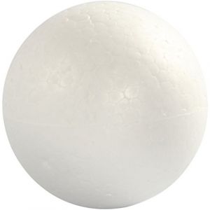 Image de Creotime CC Hobby - Boules en polystyrène, d: 8 cm, blanc, polystyrène, 5pièces