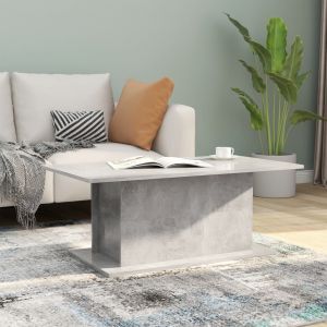 VidaXL Table basse Gris b&eacute;ton 102x55,5x40 cm Agglom&eacute;r&eacute;