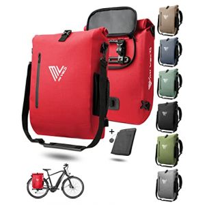 Mivelo PRIMUS - Sacoche étanche 3-en-1 avec compartiment pour ordinateur portable - Rouge - 20 L