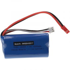 Vhbw Batterie compatible avec mjx F45 mod&eacute;le rc (1500mAh, 7,4V, Li-ion, 69 x 38 x 18 mm)