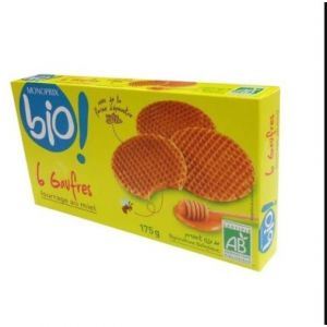 Monoprix Bio Gaufres fourrage au miel bio - La boite de 6, 175g