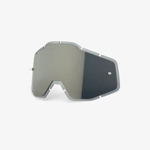 Image de 100% RACECRAFT/ACCURI/STRATA Silver Mirror/Smoke Anti-Fog Injected Replacement Lens