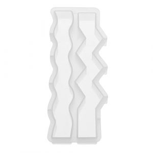 Glorex Moule à Bougies, Vague Zigzag 23 x 2,8 x 2,5 cm, Translucide, 1 Gießform