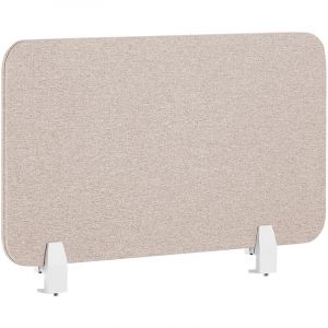 Beliani Séparateur de Bureau Beige Synthétique et Polyester 80 x 40 cm Ecran Visuel Wally