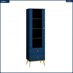 Armoire Vitrine - H.190 x L.55 x P.40 cm - MARIN