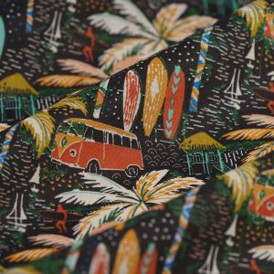 Safeco Tissu coton vacances vendu au mètre - spotnoir