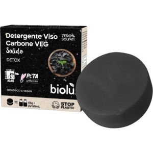 Biolu Nettoyant Visage Solide au Charbon Actif - 55 g