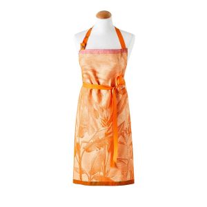 Image de Le Jacquard Français Tablier Équateur 100% coton Orange - Couleur Orange - Taille TS