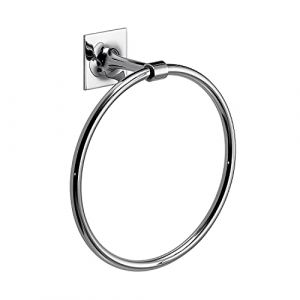 Gedy Wizard Serviette de Toilette à Anneau, Dimensions : 20 x 18,3 x 7,4 cm, Porte-Serviettes en Laiton et chromé, Finition chromée avec Double Face 3 m, Design R&S, 2 Ans de Garantie, Chrome, Unique