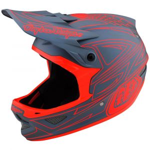 Troy Lee Designs Casque Descente D3 Fiberlite L Spiderstripe Grey / Red