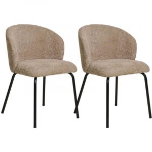 Lot de 2 chaise altobuy en metal non empilable non pliable H. 79 cm interieur noir