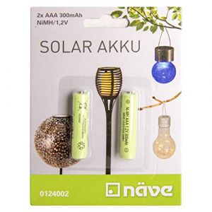 N&auml;ve Lot de 2 piles AAA NiMh 1,2 V/300 mAh