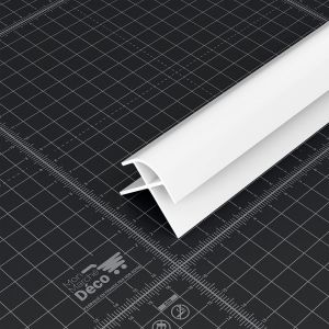 Angle Extérieur 10 mm Panneau Douche PVC - L. 2,40 m - Blanc