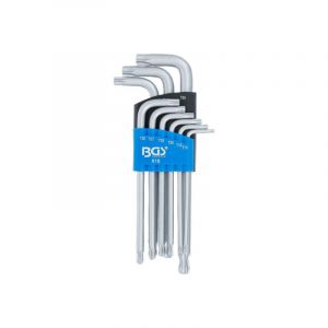 BGS Technic Jeu de clés coudées Torx avec tête sphérique - 9 pcs - 818