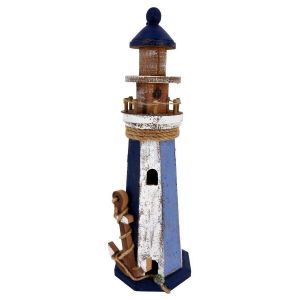 Signes Grimalt Phare marin d&eacute;coratif bleu pour la maison - Figurine nautique de qualit&eacute; - Id&eacute;al pour la d&eacute;coration int&eacute;rieure et ext&eacute;rieure