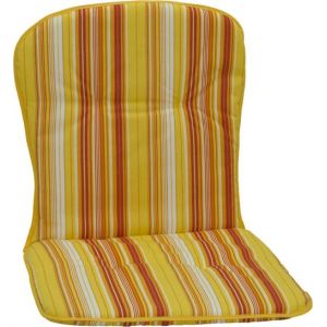 Beo Jardin de Chaise Coussin p epoilé pour Chaise empilable à Rayures Env 80 x 44 x 2,5 cm, Jaune/Orange/Blanc/Multicolore