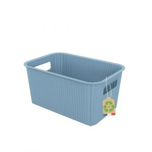 Sundis Vibes, panier de rangement plastique, bleu artic, 4L, avec poignées, empilable, idéal pour petits objets et accessoires de la salle de bain, la chambre, la cuisine ou le bureau