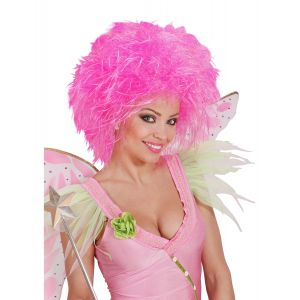 Perruque rose fluo femme Taille Taille unique