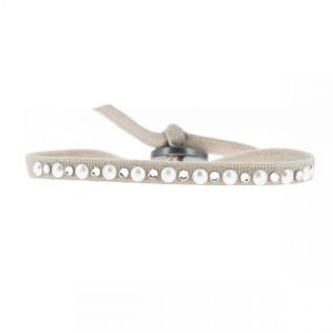 Bracelet Tissu Beige Cristaux Swarovski A31506