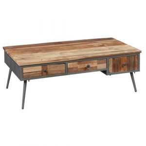 LEONARD - Table Basse Rectangulaire avec Tiroirs - Altobuy