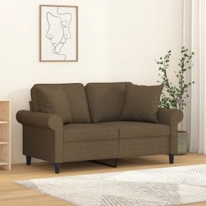 VidaXL Coussins décoratifs 2 pcs Marron 40x40 cm Tissu