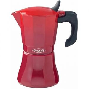Cafetière Italienne Oroley Petra 6 Tasses Aluminium Rouge