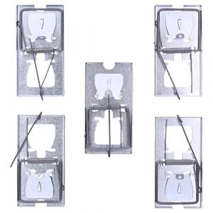 ToolSpace | Lot de 5 Pi&egrave;ges &agrave; Souris | 105x60 mm | Tapette en Acier Galvanis&eacute; R&eacute;utilisable | Tapettes &agrave; Souris | Efficace Tapette pour Mort | D&eacute;ratisation Rapide | Attrape Mulots | Interieur Exterieur