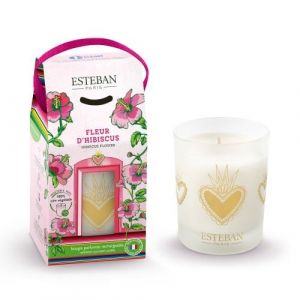Esteban Paris Bougie parfum&eacute;e rechargeable 180g fleur d'hibiscus