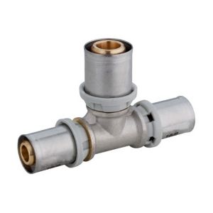 Arcanaute Raccord multicouche &agrave; sertir TH - T&eacute; in&eacute;gal &Oslash;26x3,0 - &Oslash;16x2,0 - &Oslash;26x3,0