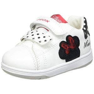 Geox Baskets à scratch Flick Mini Blanc/Noir - Taille 20;21;22;23;24;25;26;27