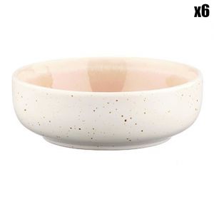 Image de 6 Bols Oxygen rose poudre/beige - D.9 cm