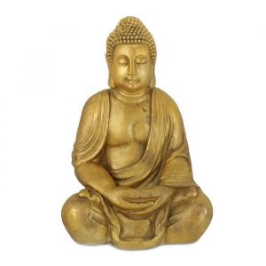Relaxdays Grande statue de Bouddha pour jardin - 10035610-0
