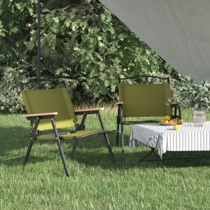 VidaXL Chaises de camping 2 pcs Vert 54x43x59 cm Tissu Oxford