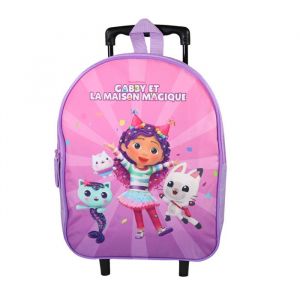 Bagtrotter - gabby et la maison magique - sac à dos scolaire à roulettes -