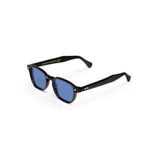 Xlab Unisex GALAPAGOS Lunettes de soleil Acétate Noir Bleu clair Pantos Polarisé