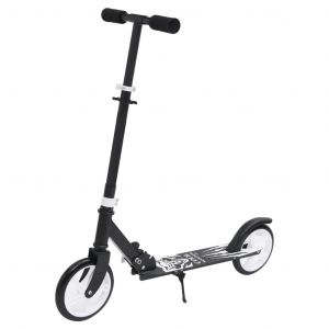 Image de VidaXL Trottinette À 2 Roues Avec Guidon Réglable Noir
