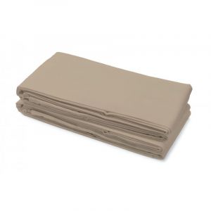 Drap plat 100% Coton 57 fils : Couleur Beige, Taille 180 x 290 cm