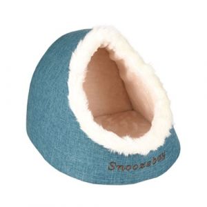 Animallparadise Panier 38 X 40 X 32 Cm Igloo Snoozebay Bleu Pour Chat Neuf