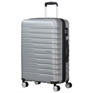 American Tourister Flashline - Trolley 67 cm - Sky silver - Coque rigide - Cadenas TSA - 4 roulettes