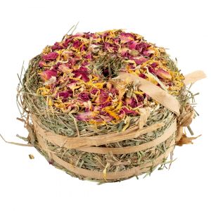 Boule à foin pour rongeurs garniture fleurs Duvoplus