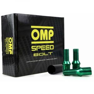 OMP Set Nuts 27 mm Green 20 uds M14 x 1,25