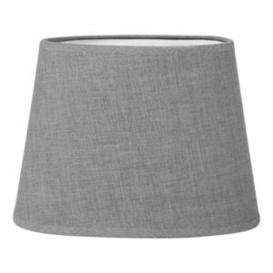 Abat-jour - Ovale - Gris clair - Tissu - Culot E14 - Base 205 cm