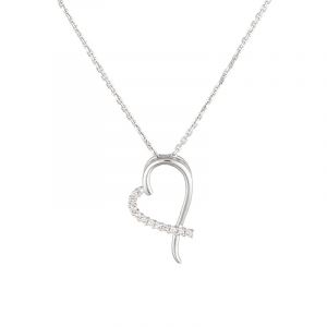 Paris Vendôme - Pendentif Tender Heart Diamants 0.06 ct or blanc