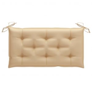 VidaXL Coussin de banc de jardin Beige 100x50x7 cm Tissu