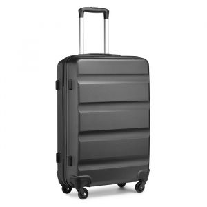 Kono Valise Grande Taille 75x51x28cm ABS avec Bagages à Main à 4 roulettes Pivotantes avec Serrure à Combinaison, 90L, Gris
